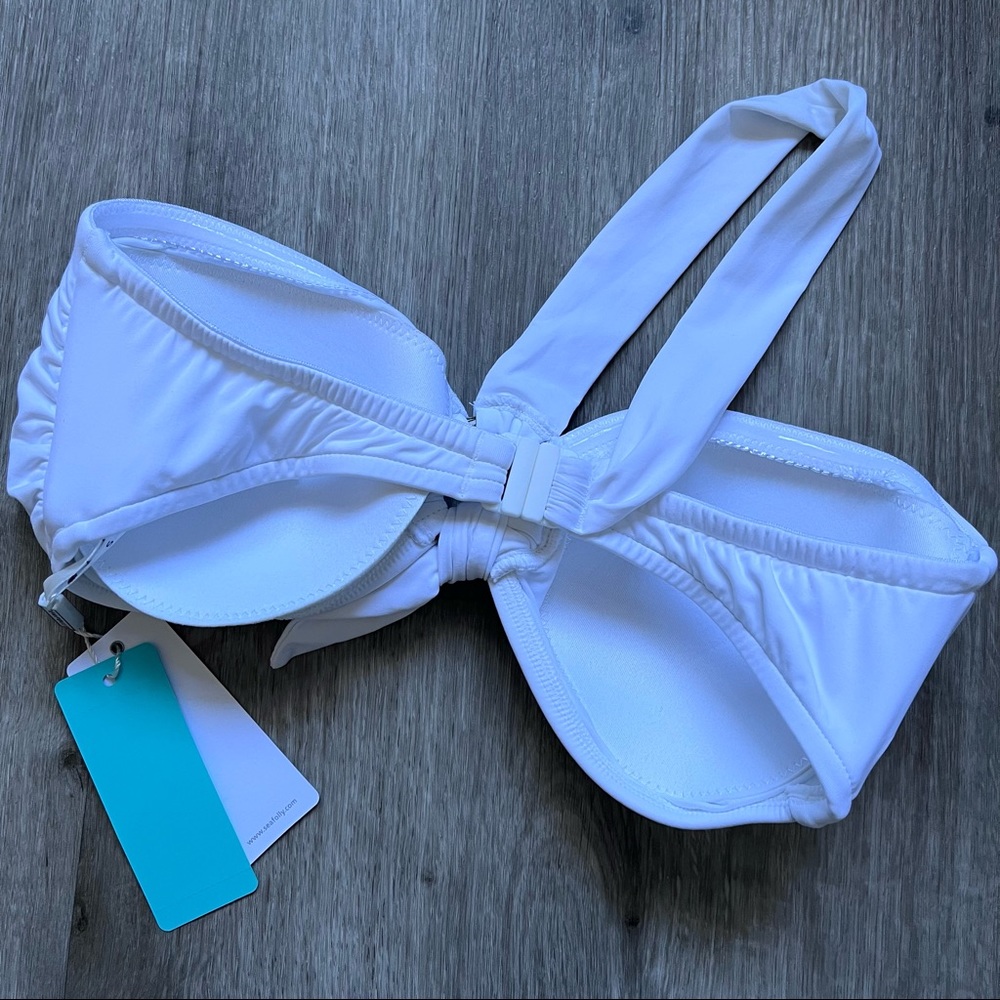 Seafolly• Active Ring Front Bralette Bikini Top White - Picture 7 of 11